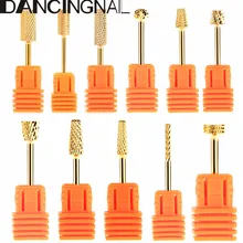 1 шт. Pro Карбид золота пилочка для ногтей сверло машина шлифовальный электрический гвоздь инструменты оборудование маникюр педикюр набор инструментов DIY