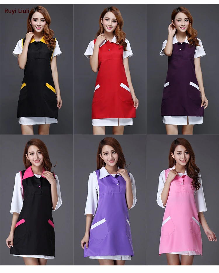 Ruyi L-Beauty manicure apron Korean version of the new beauty apron work clothes beautician work clothes
