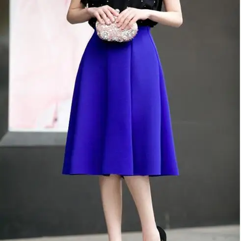 Женские юбки в стиле ретро, Осень-зима, Женская плиссированная юбка средней длины с высокой талией, элегантная женская юбка-зонтик в стиле ретро M926