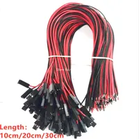 Cable Dupont de 2 pines para impresora 3D, conector hembra de 2 pines, 2 P, 10cm/20cm/30cm de longitud, 20 unids/lote