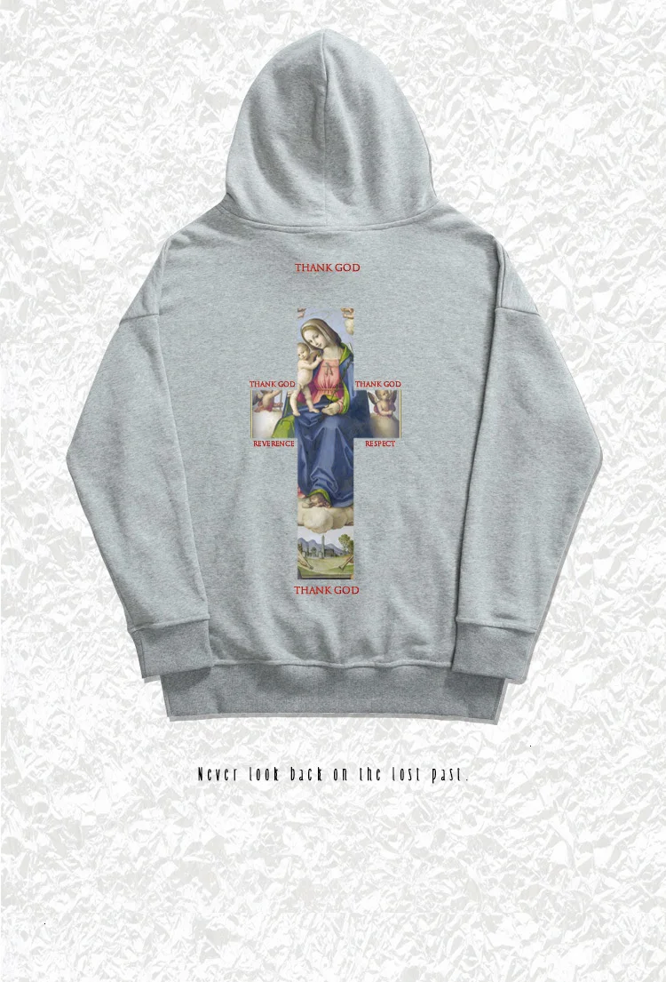 Sudaderas hombre, толстовка с капюшоном, Классическая, с рисунком Рафаэля, маслом, для девственницы и ребенка, толстовки с принтом «I HAVE MY HAPPINESS»