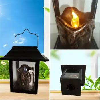 

LED Solar Powered Candle Hanging Lamp Outdoor Home Lantern Garden Umbrella Tree Landscape Light Wedding Decoration Lamp