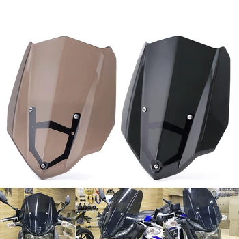 

MT-03 FZ-03 Windshield Windscreen w/ Bracket for Yamaha MT03 FZ03 2016-2019 2018 MT 03 FZ 03 Wind Deflector