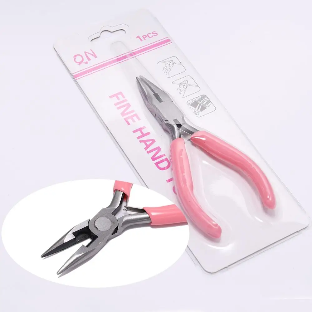 needle-nose pliers DIY ручной работы ювелирные изделия инструмент плоскогубцы игольчатые плоскогубцы Розовый Многофункциональный изогнутый нос плоскогубцы косой кусачки мини плоскогубцы - Цвет: needle-nose pliers