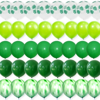 

Jungle Safari Helium Air Marble Green Globos Balloon Arch Garland Animal Wild One Dinosaur Birthday Party Decorations Kids