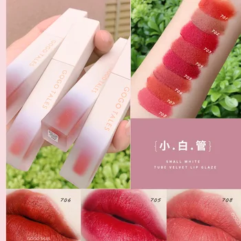 

Gogo tales velvet matte lip gloss silky smooth orange milk cherry lip balm long lasting waterproof liquid lipstick BN247
