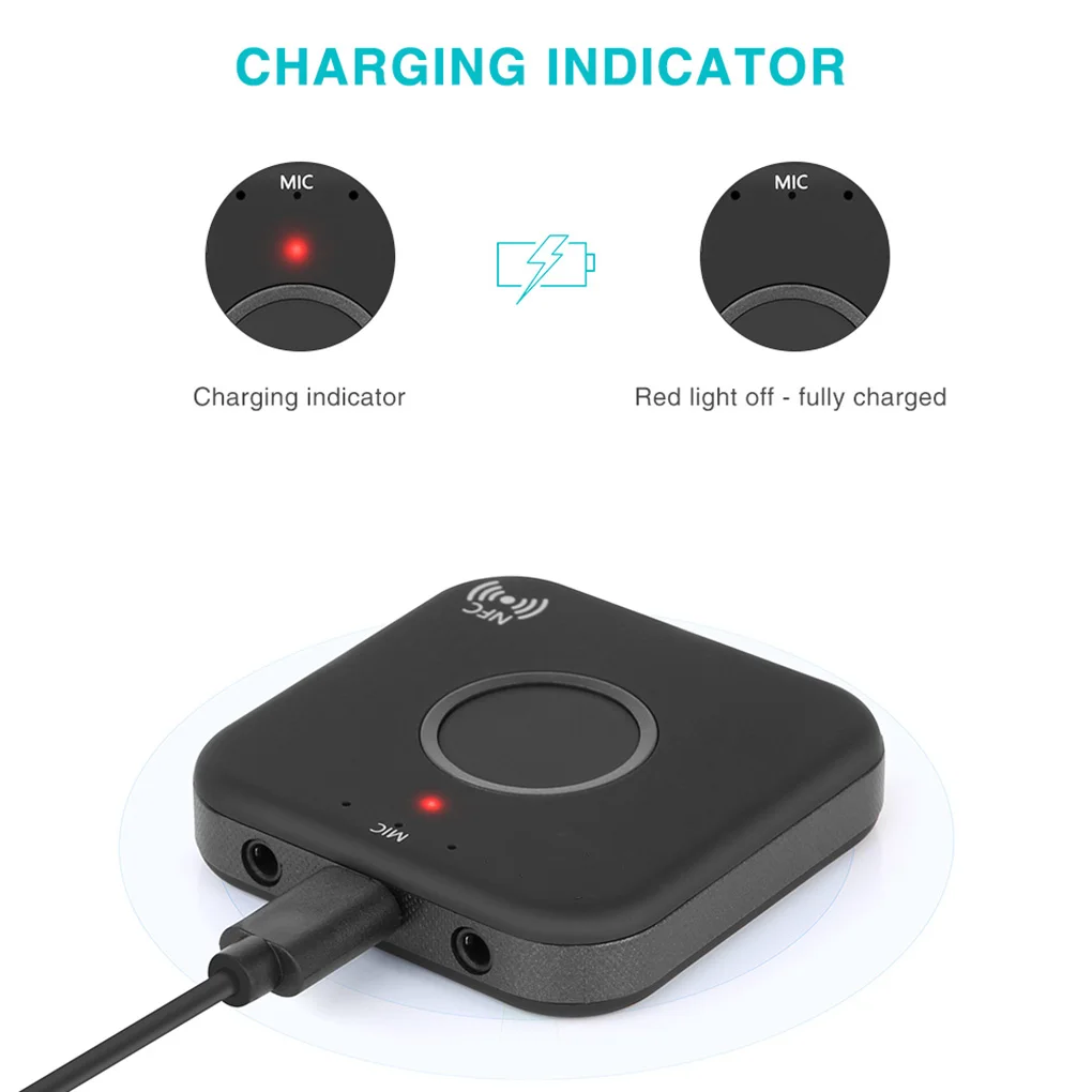 Wireless Transmitter 3 5mm Audio Receiver Adapter Bluetooth 4 2 Receiver Car Headphone Speaker Stereo Receiver Mic
