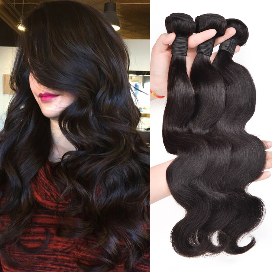 Brazilian Body wave Human Hair Bundles Extensions 22 24 26inch Human Hair Weave Remy 1/3/4 Bundles
