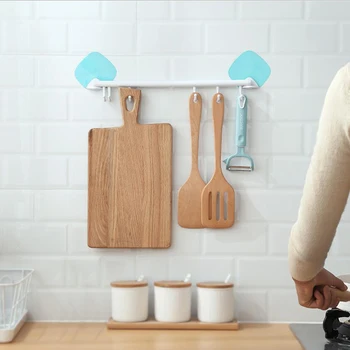 

Household Seamless Hook Strong Door Behind The Shelf Bathroom Wall Without Punching Hanging Towel Hook Kitchen Bathroom Hook