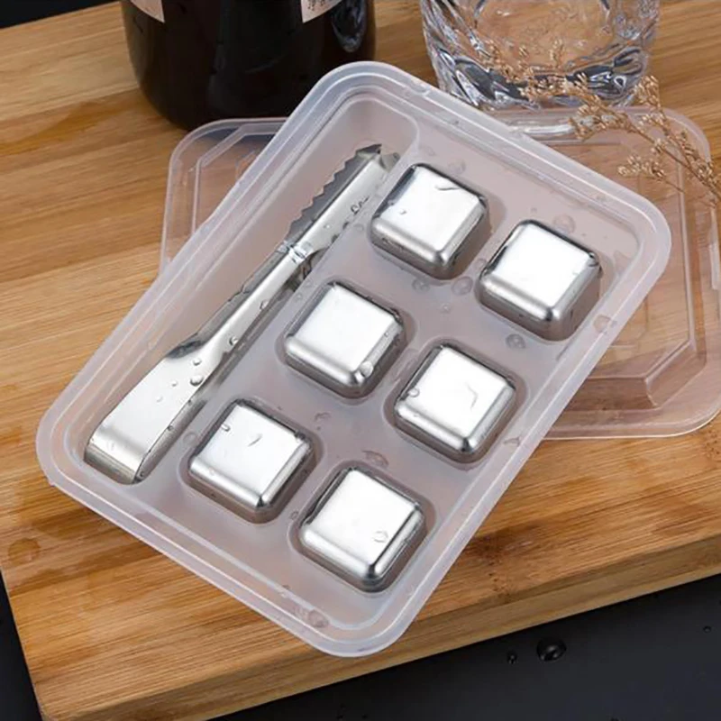 2019 Ice Cube Frozen Mold Set Stainless Steel Ice Metal Model Ice Coffee Drink Whisky Bar Wine Creative Supplies