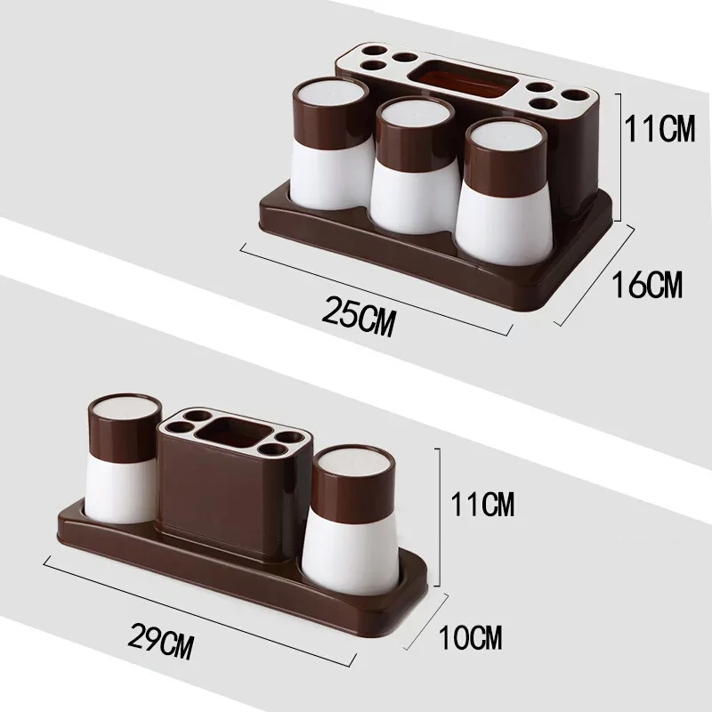 Новая многофункциональная чашка для зубной пасты держатель для зубных щеток два/три креативные чашки для мытья щеток аксессуары для ванной комнаты держатель для гребня