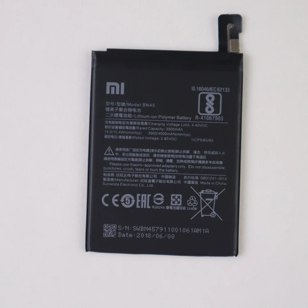 Новая Оригинальная сменная батарея для мобильного телефона BN45 3900mAh для Xiaomi Redmi Note 5 батареи с бесплатными инструментами