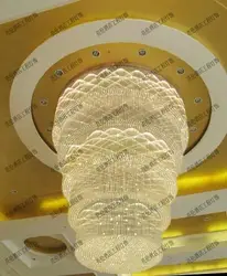 Лобби хрустальный свет отдел продаж инженерные огни дуплексные строительные люстры на заказ кристальная лампа для потолка