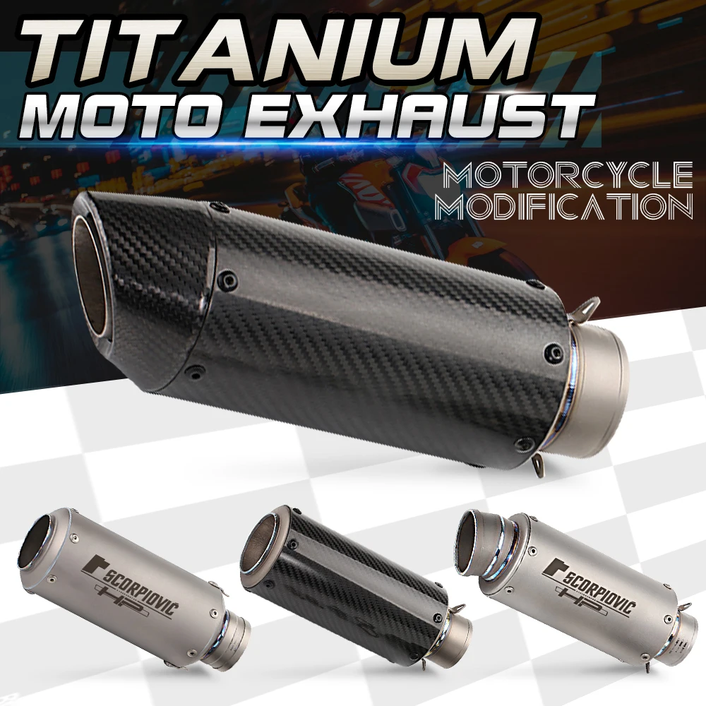 Universal 51mm 60mm motorcycle exhaust pipe suitable for gp-design micropole carbon fiber muffler with db killer |