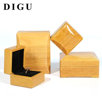 

DIGU Custom Wooden Rings Pendants Box Wooden Wedding Jewelry Gift Box Storage Display Personality Box