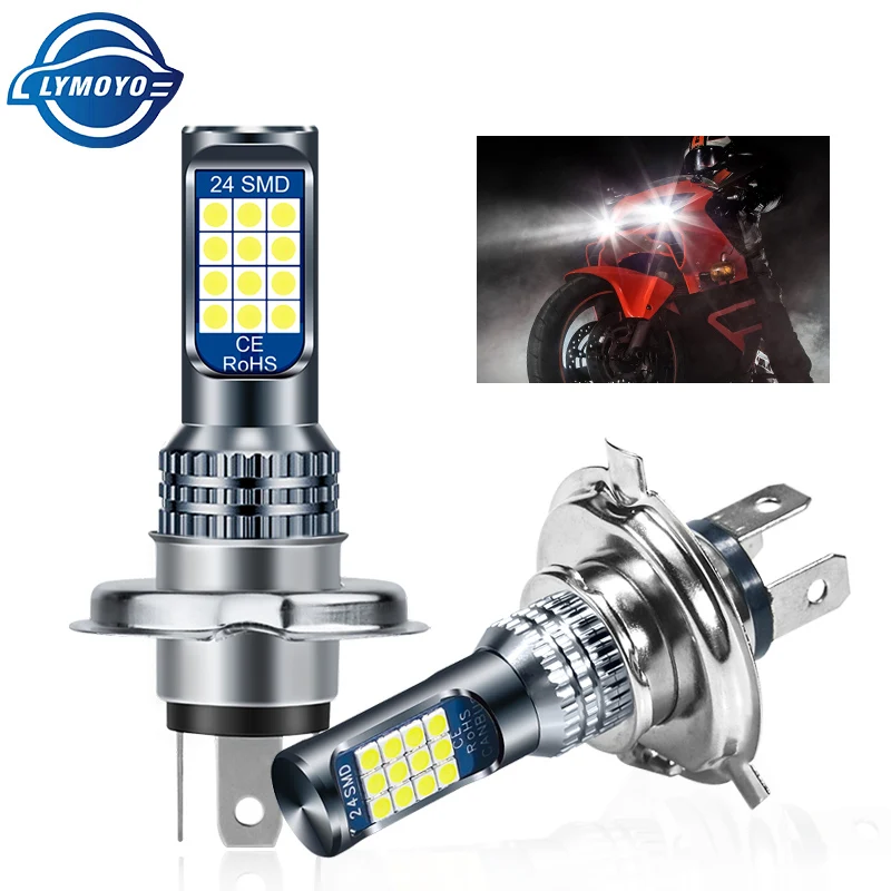 Ampoule Phare Moto H6M P15D LED - Blanc 6000K, 6-24V, 22 LED 3030, Pour Phare Avant