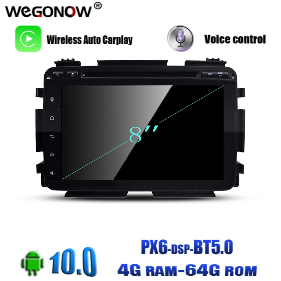 PX6 TDA7851 HD Android10.0 4GB 64GB/8 GB/Core Для Honda вариабельности сердечного ритма 2014 2015 2016