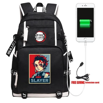 

Anime Demon Slayer Backpack Kimetsu no Yaiba Travel Shoulder Laptop Bags Cosplay Cartoon Kids Teens School Student Bags Bookbag