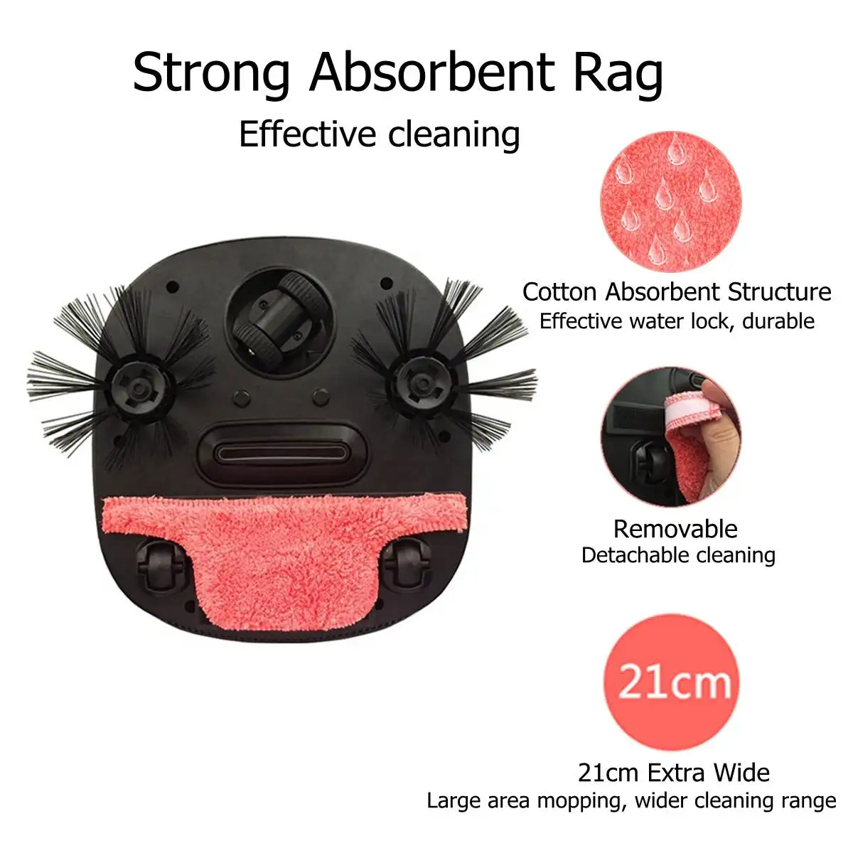 3 in1 220V Smart Robot Automatic Vacuum Cleaner Dry Wet Sweeping Cordless Auto Dust Sweeper Machine Anti-drop for Home Cleaning