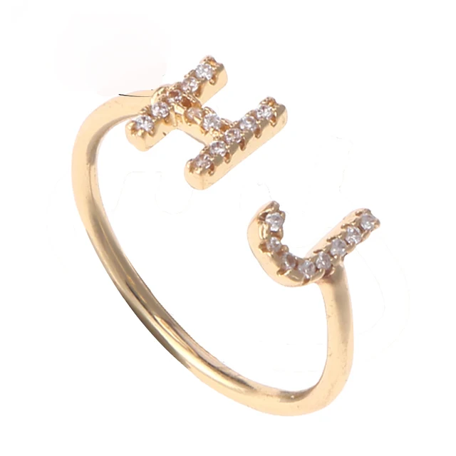 DUOYING Fashion 7 mm A-Z Letter Ring: A Stunning Name Ring for Women
