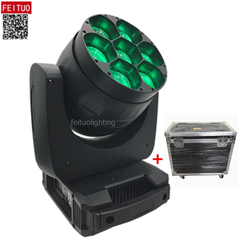 E-2pcs с летным корпусом 7x40 Вт Светодиодный луч движущаяся головка rgbw 4 в1 lyre sharpy луч dj сценический свет