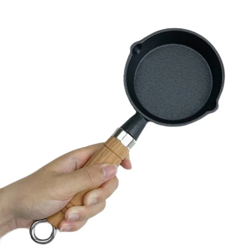 Oiled Noodles Hot Oil Small Mini Cast Iron Pot Choking Pan Oily Artifact Flat-bottomed Cookware | Дом и сад