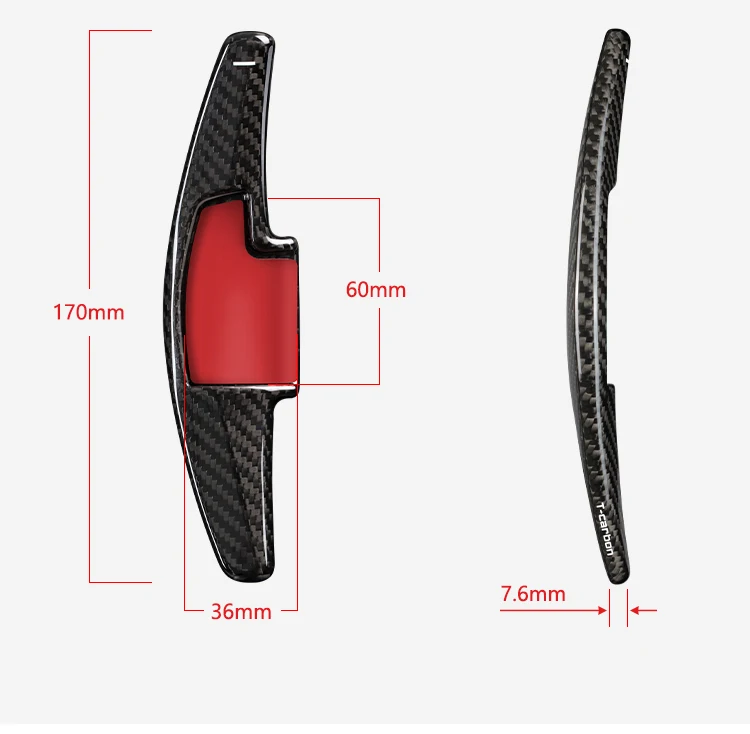 T-carbon Carbon Fiber Steering Wheel Paddle Shifter Extension For Honda Spirior Acura RDX Car Gear Accessories
