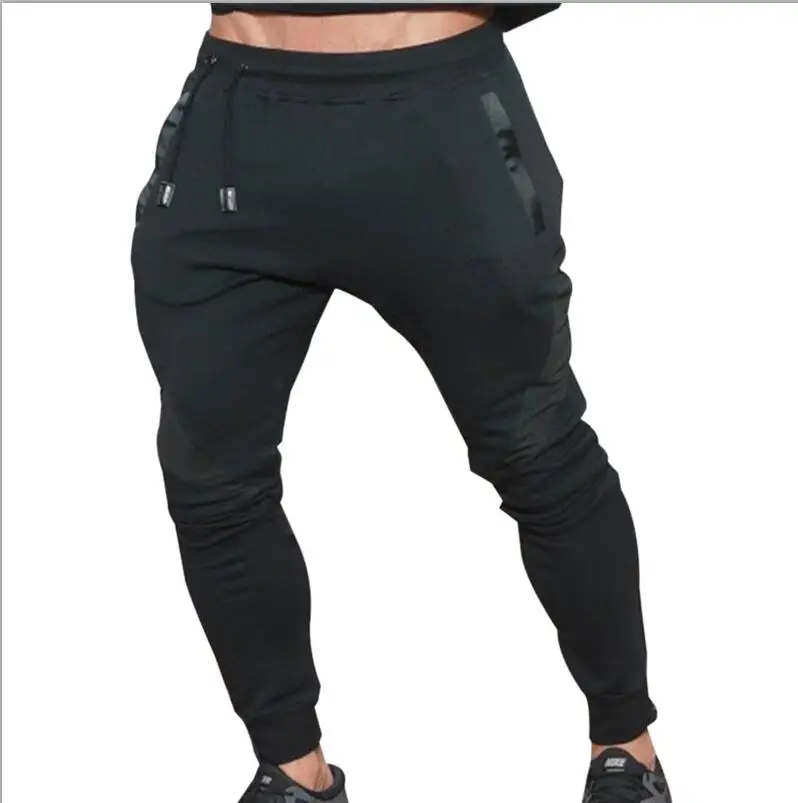 black Весна Осень Новые продукты, перечисленные Бодибилдинг Фитнес Joggingg брюки тренажерные залы Бодибилдинг необходимые камуфляжные брюки - Цвет: black