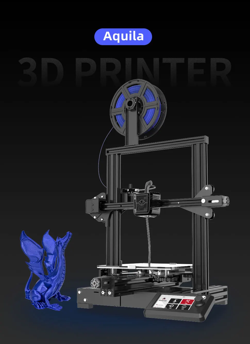 3d printers for sale Voxelab Aquila DIY 3D Printer Kit Silent Mainboard Resume Printing Carborundum Glass Bed Large Size 3d Printer impresora 3d 3d printers