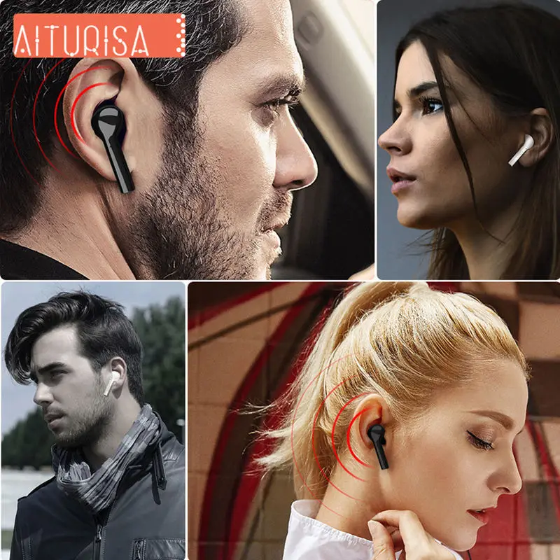 ABKK-Беспроводные Bluetooth 5,0 настоящие беспроводные наушники гарнитура Freebud водонепроницаемые наушники 3D стерео Bluetooth наушники для Iphone H