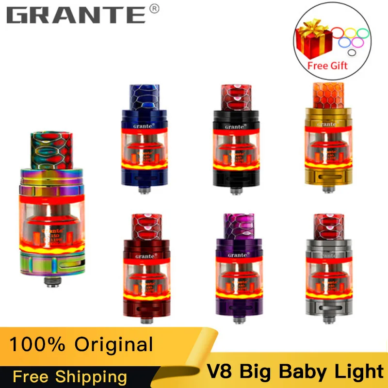 

100% Original Grante V8 Big Baby Light Edition Tank With 5ml Top Filling V8 Big Baby Atomizer For SMOKE Mag Alien X-Priv Ecig