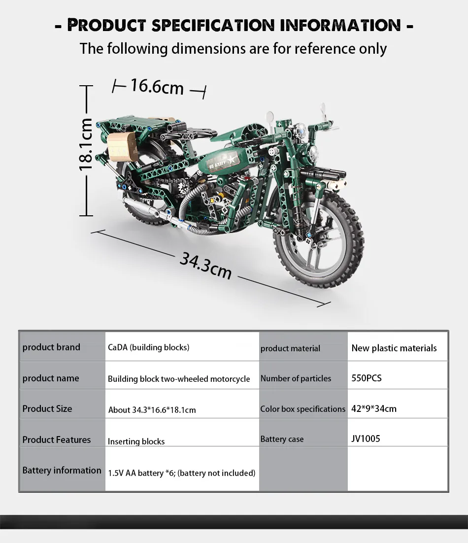 CADA C51022 World War II Motorcycle