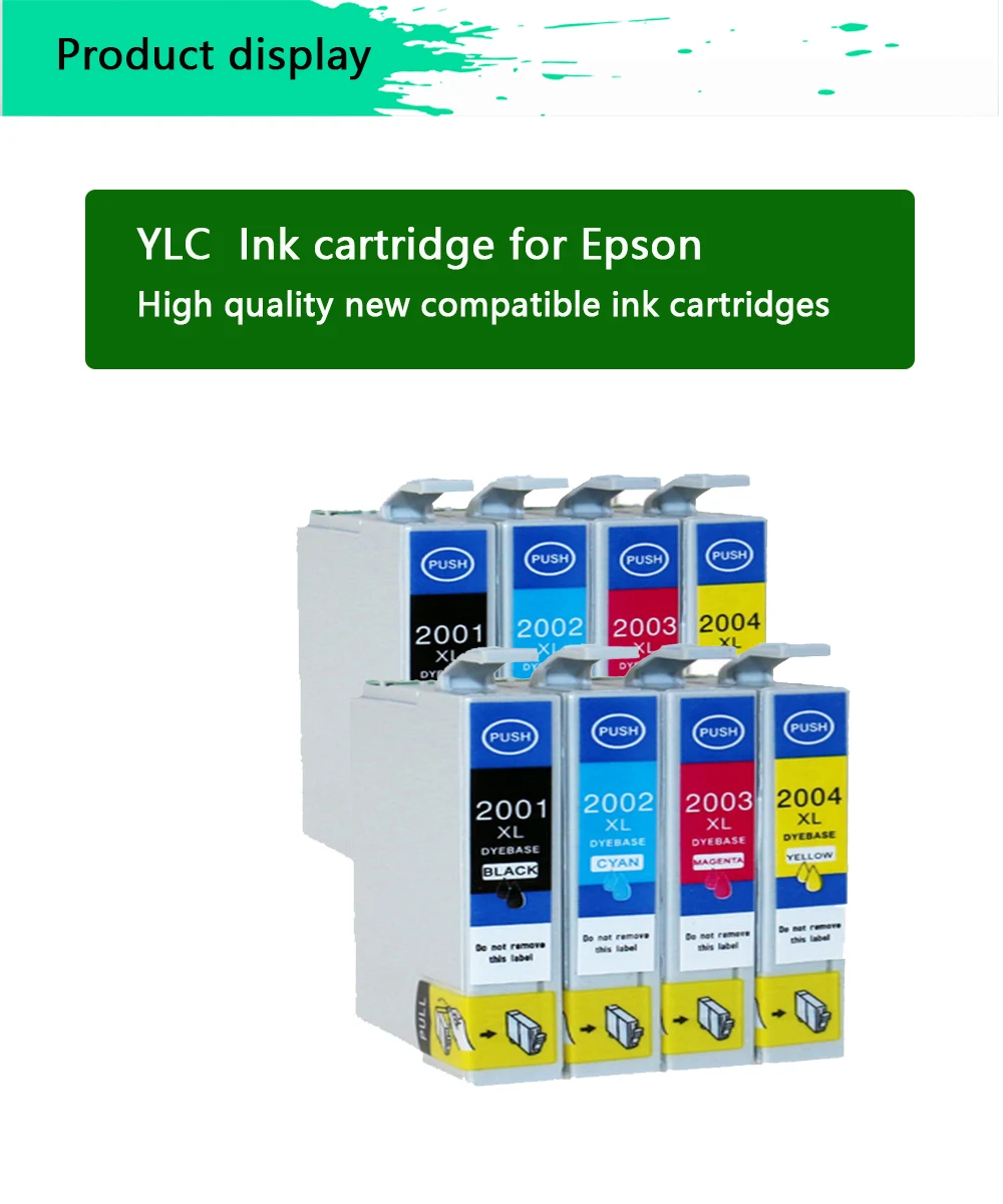 8PK для Epson чернильный картридж s T200XL T2001 T200 чернильный картридж XP-200 XP-300 XP-400WF-2530 WF-2540 WF-2520 принтер с красочным баком