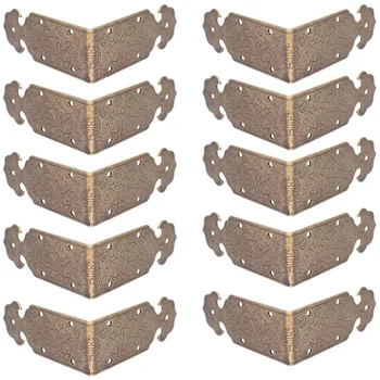 

Antique Pure Copper Corner Chinese Furniture Bezel Box Cabinet Right Angle Package Corner Jewelry Box Corner Flower Corner Piece