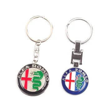 

For Alfa Romeo 159 147 Giulietta Creative Lucky Four Leaf Clover Car Keychain Key Ring Holder Auto Leaf Key Chain Accessories