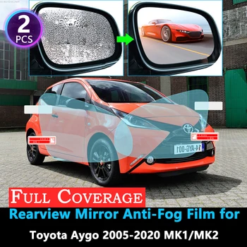 

Full Cover Protective Anti-Fog Film for Toyota Aygo 2005~2020 Car Rearview Mirror Rainproof film Accessories 2008 2017 2018 2019
