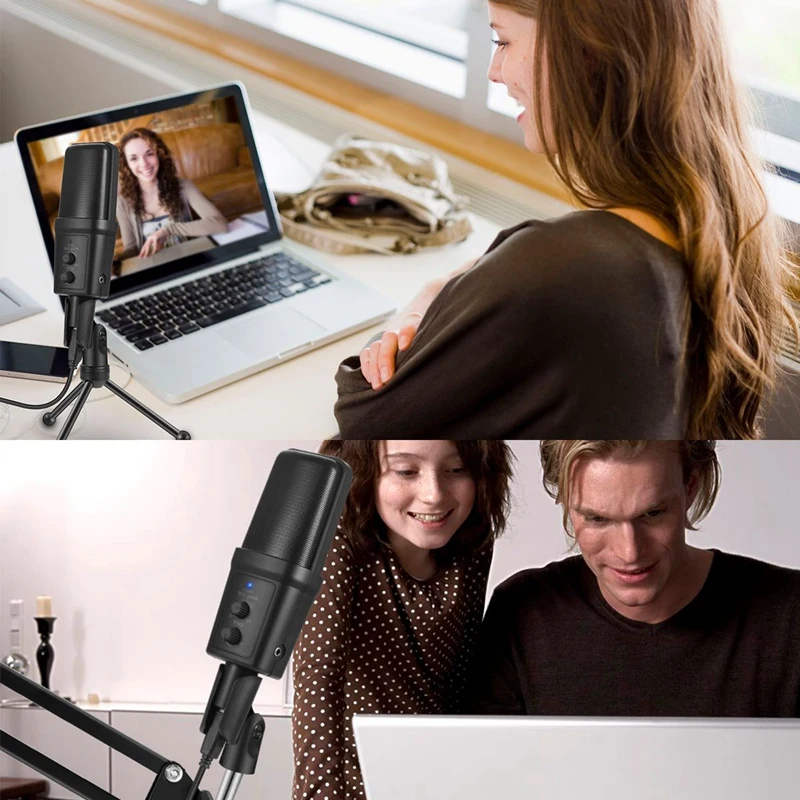 NEW-SF-970 проводной микрофон USB конденсаторный звук Запись микрофон с подставкой для чат пение караоке ноутбук Skype