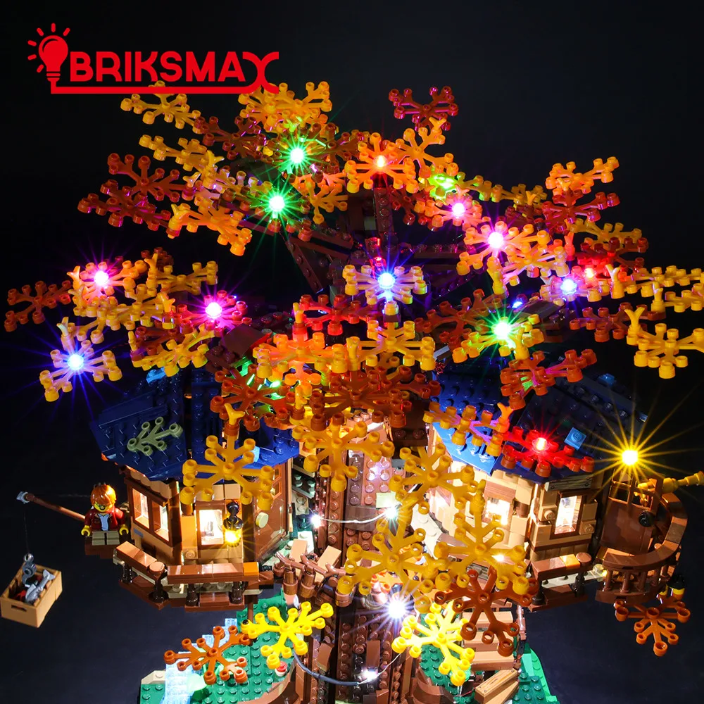 BriksMax Led Light Up Kit для идей серии 21318 дерево дом игрушки строительные блоки комплект освещения осень(не Inlcude модель