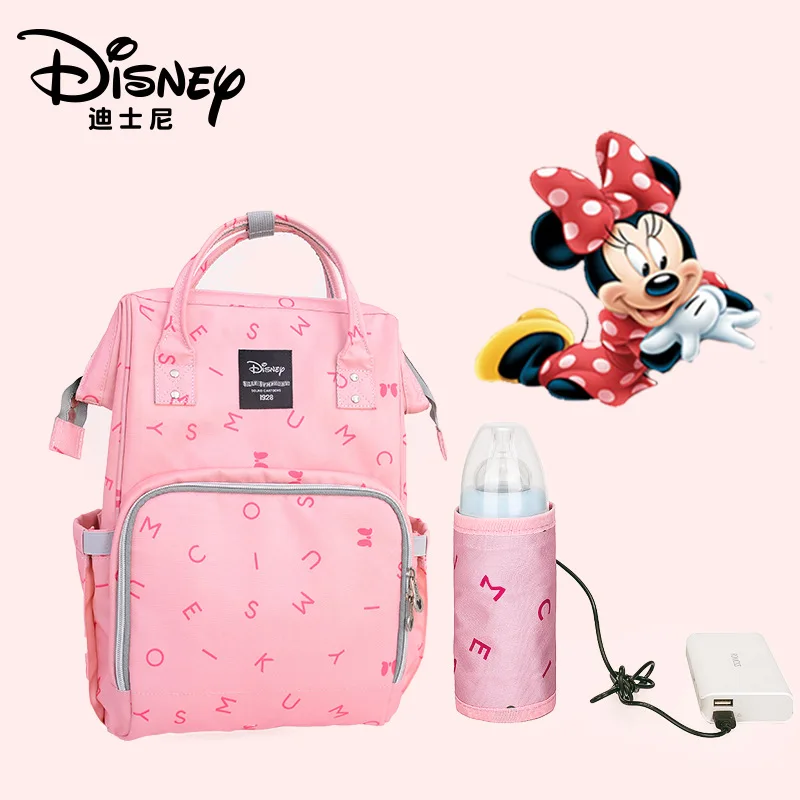 Сумка для подгузников disney, рюкзак, USB бутылочка, изоляционные сумки, Минни, Микки, большая емкость, для путешествий, Оксфорд, для кормления ребенка, Мумия, сумочка - Цвет: 18