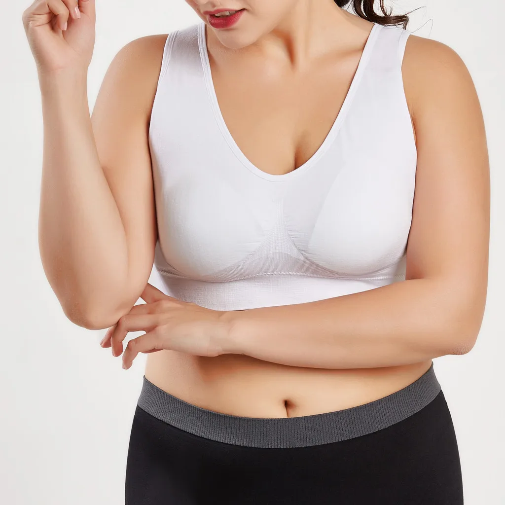 Breathable Sports Bras Women Casual Plus Size Top Full Bras Cup Underwear