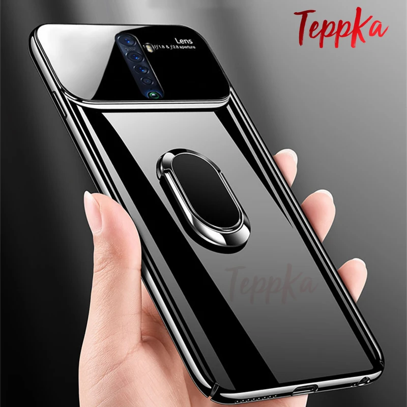 Роскошный зеркальный тонкий чехол для OPPO Reno2 Z 2F Reno 10X Zoom с кольцом-держателем