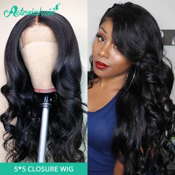 

Asteria Body Wave 5x5 Lace Closure Wigs For Black Women Brazilian 6x6 Human Hair Wigs 150 180 Density High Ratio Remy Hair Weave