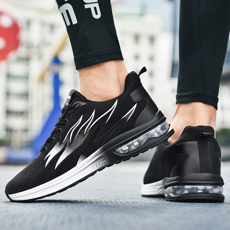 

2020 Men's Air Cushion Sneakers 45 Men and Women Couples Running Breathable Sports Shoes Outdoor Non-slip Casual Running Shoes