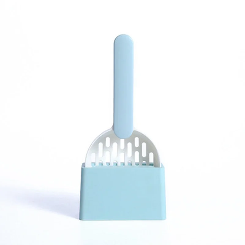 Cat Litter Scoop With Holder Stand Pet Waste Sifter Cleanup Set_voghion.com