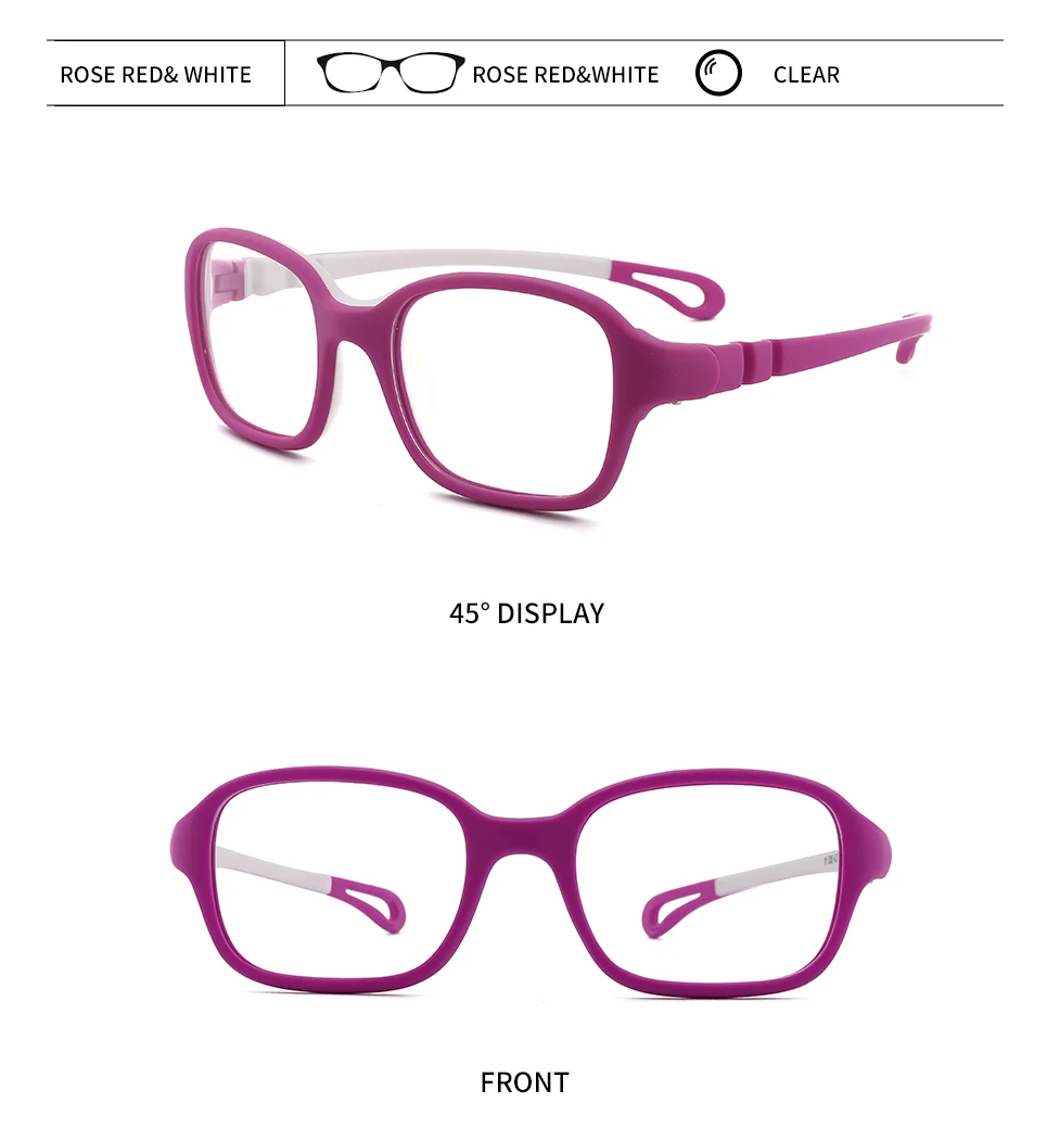 O-Q CLUB TR90 Plastic titanium kids frame eyeglasses children glasses Silicone frame rubber cat animal Safe Unbreaken myopia
