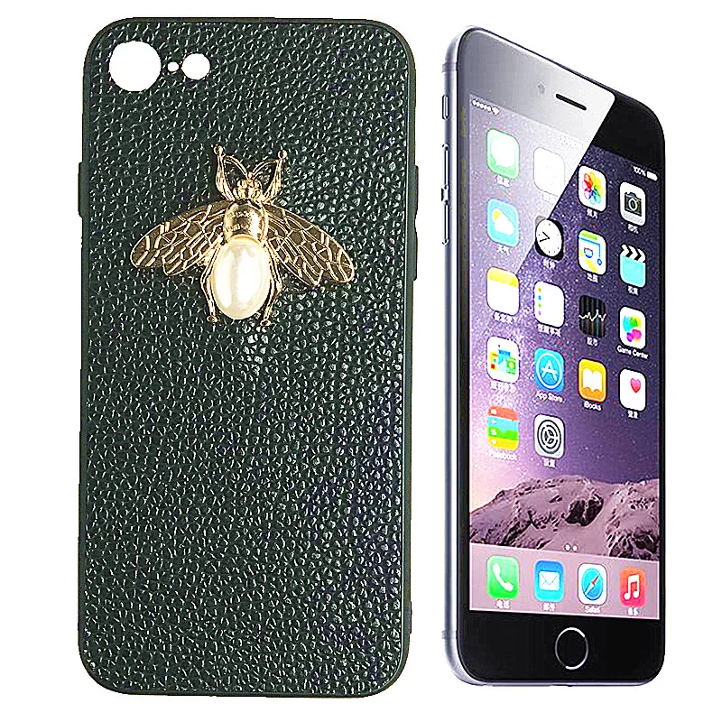 

CHAOAI iPhone case for iPhone 6 6s 7 8 8plus 7plus 6plus X Xs Xr Xsmax 11 11Pro 11ProMax Cover Bumper Luxury Pearl Bee Logo2019