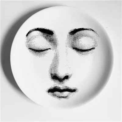" Fornasetti тарелки керамические настенные декоративные тарелки Креативный дизайн простые лицевые панели/отель/домашний фон деко - Цвет: 5