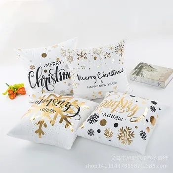 

45x45cm Cartoon Christmas Cushion Cover Merry Christmas Decoration for Home Christmas Sofa Decor 2020 Xmas Gifts New Year 2021
