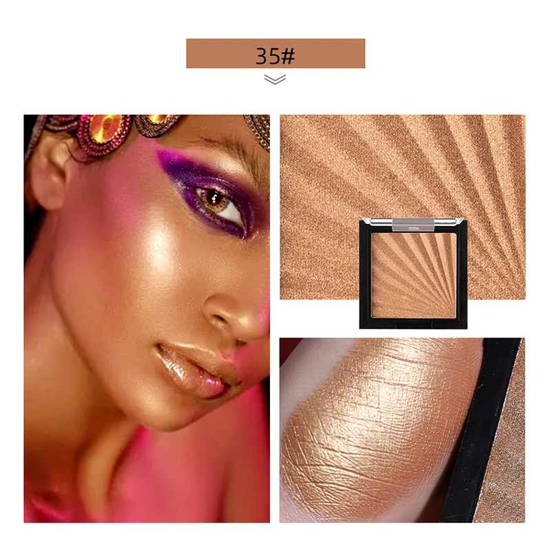 Menow имбирь highlighter порошок бронзатор розовый серебряный порошок с цветным пигментом водонепроницаемый долговечный 3D контурирующая пудра для лица MN146