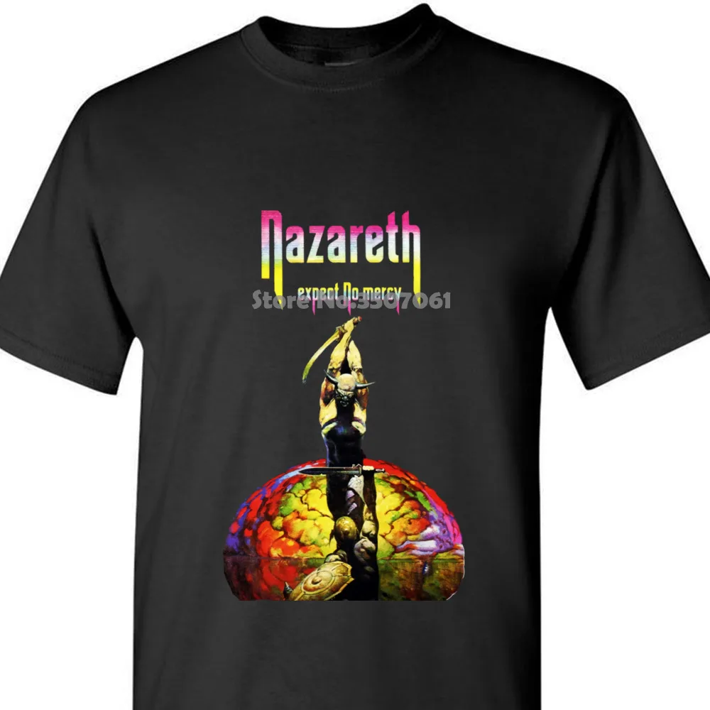 

Newest 2018 Men T-shirt Fashion New Nazareth Expect No Mercy Rock Band Legend Men's Black T-shirt Size S - 3xl coat clothes tops
